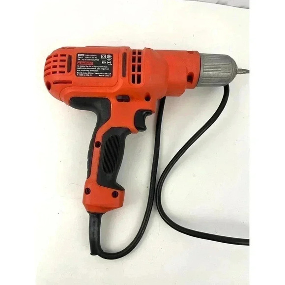 Black & Decker 6 Amp 3/8" 1500 RPM Corded Electric Drill Model DR340 Works - Picture 2 of 9